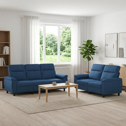 Set di divani 2 pcs Blu Tessuto | homemem39