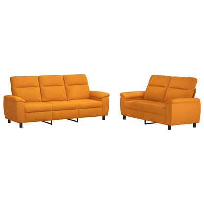 Set di divani 2 pcs Giallo Scuro Tessuto | homemem39
