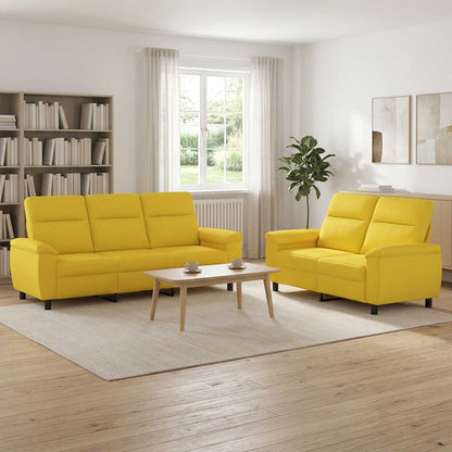Set di divani 2 pcs Giallo Chiaro Tessuto | homemem39