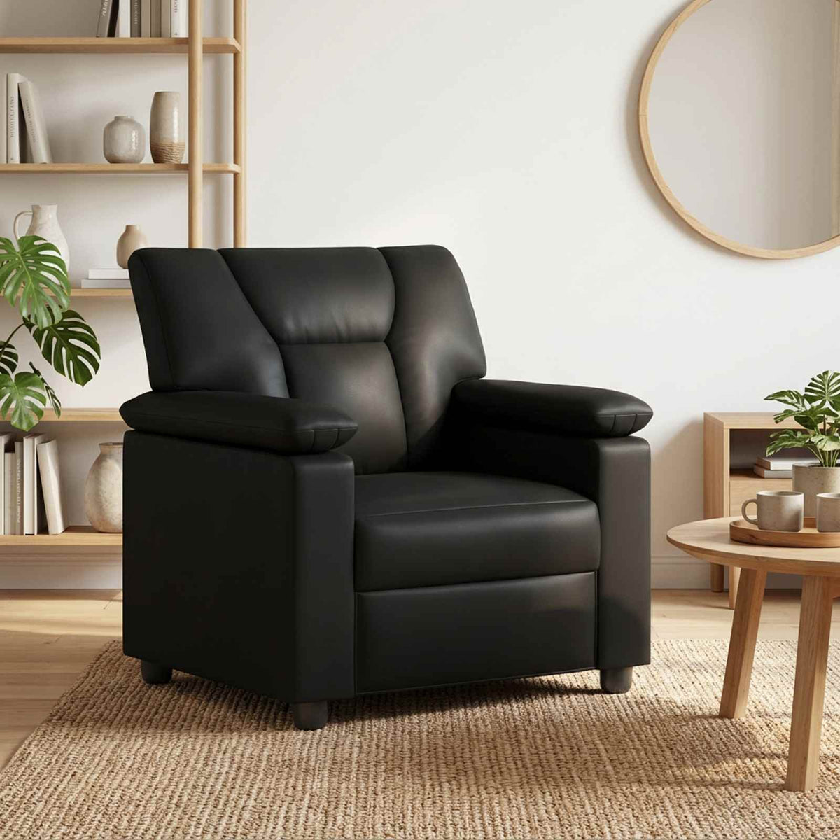 Divano Nero 91 x 85 x 93 cm Similpelle | homemem39