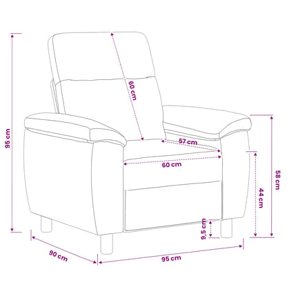 Divano Grigio Nuvola 95 x 90 x 95 cm Tessuto | homemem39