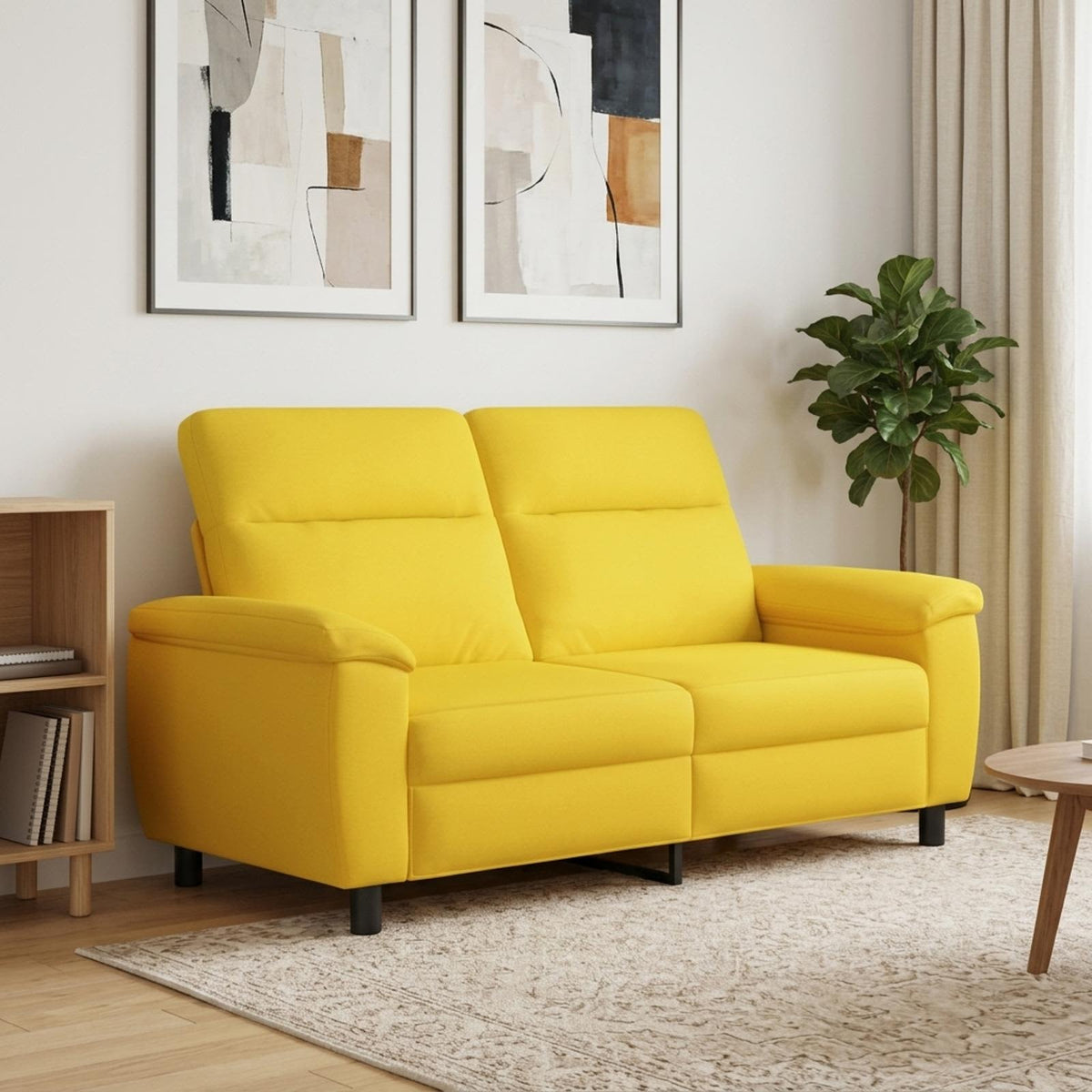 Divano Giallo Chiaro 178 x 90 x 95 cm Tessuto | homemem39