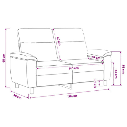 Divano Bianco 178 x 90 x 95 cm Tessuto | homemem39