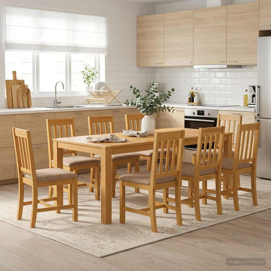 Tavolo da pranzo 200 x 100 x 75 cm Legno di Quercia Massello