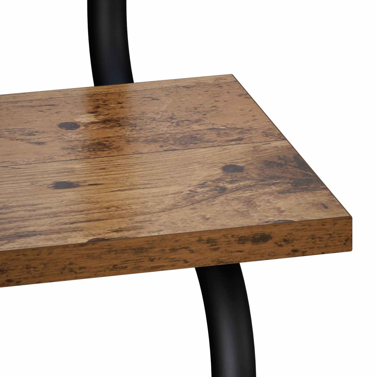Mensola a parete a 2 livelli Legno antico 40 x 24,5 x 61 cm | homemem39