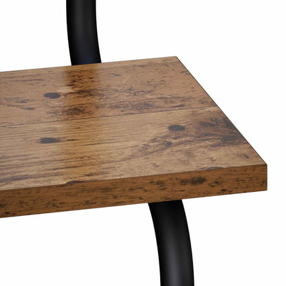 Mensola a parete a 2 livelli Legno antico 40 x 24,5 x 61 cm | homemem39