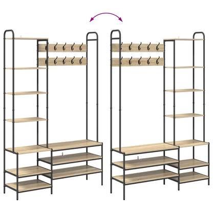 Appendiabiti con panca per scarpe Rovere Sonoma | homemem39