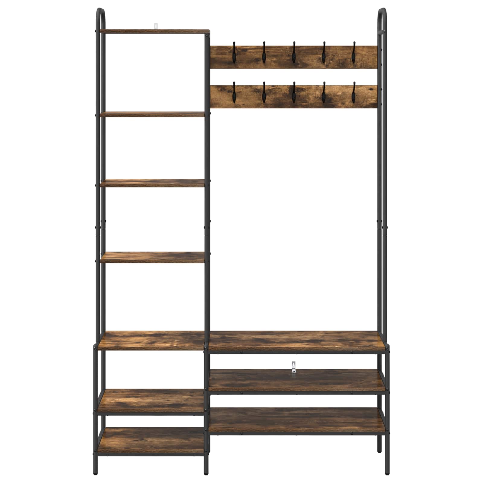 Appendiabiti con panca per scarpe Rovere Fumo | homemem39