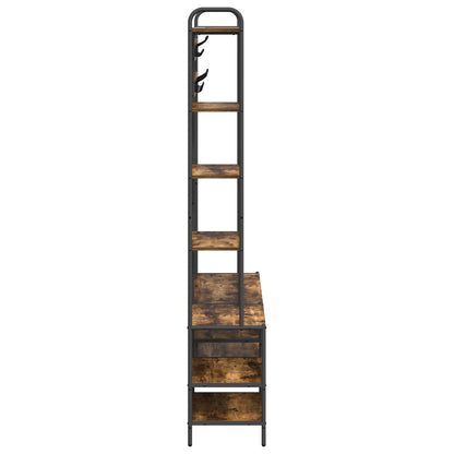 Appendiabiti con panca per scarpe Rovere Fumo | homemem39