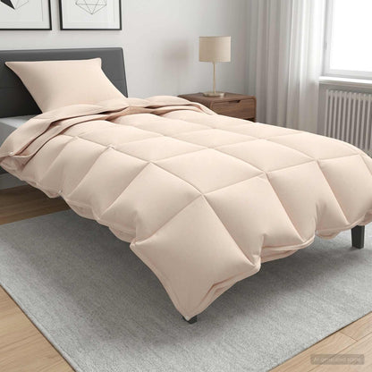 Piumone 135 x 200 cm Tutte le stagioni Fibra di Kapok Beige