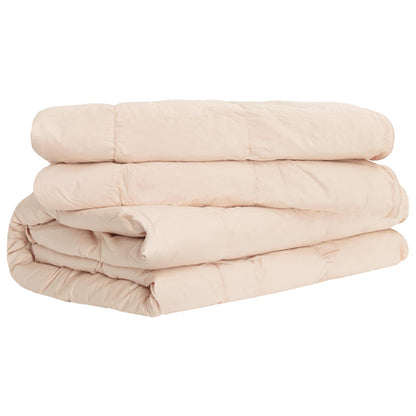 Piumone 220 x 240 cm Tutte le stagioni Fibra di Kapok Beige
