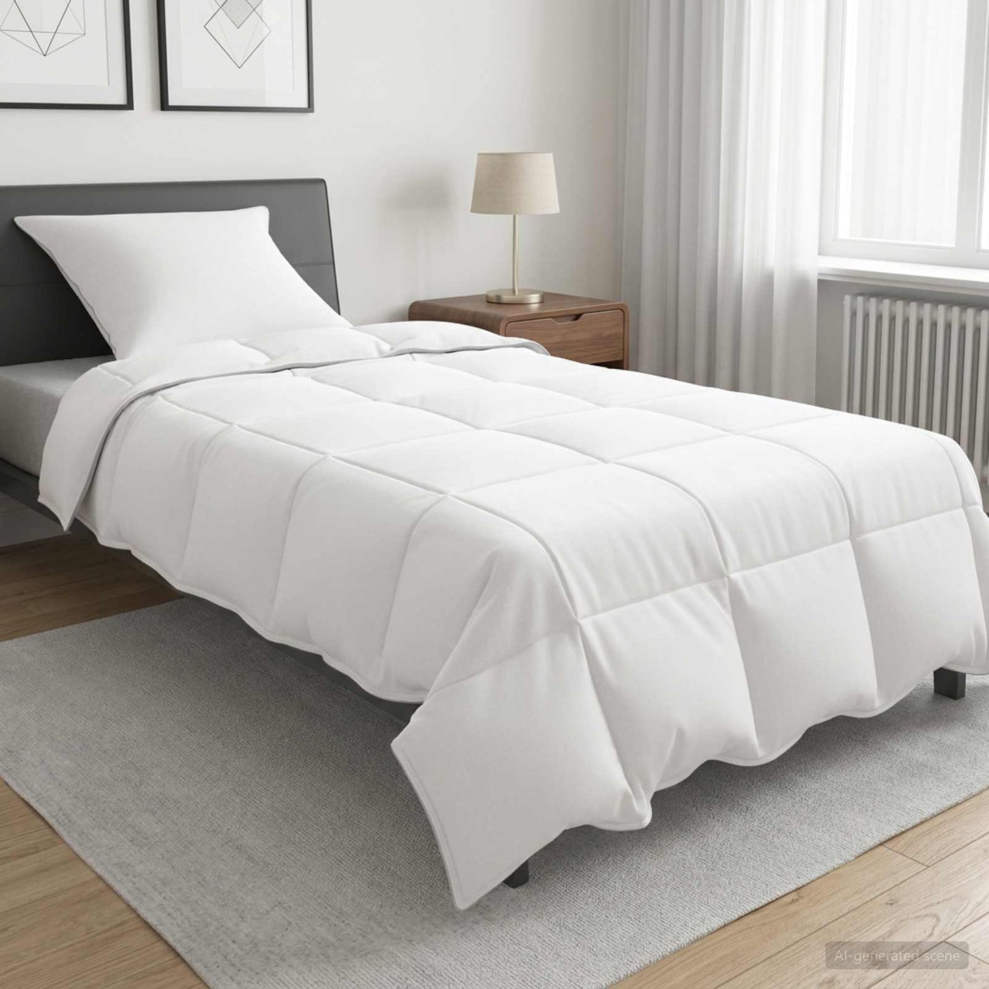 Piumone Completo Annuale Bianco 140 x 220 cm Fibra di bambù