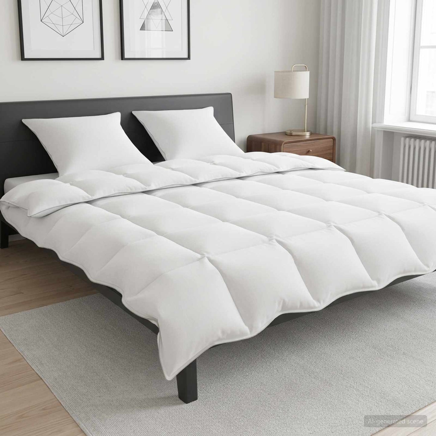 Duvet Invernale Bianco 260 x 220 cm Bambù