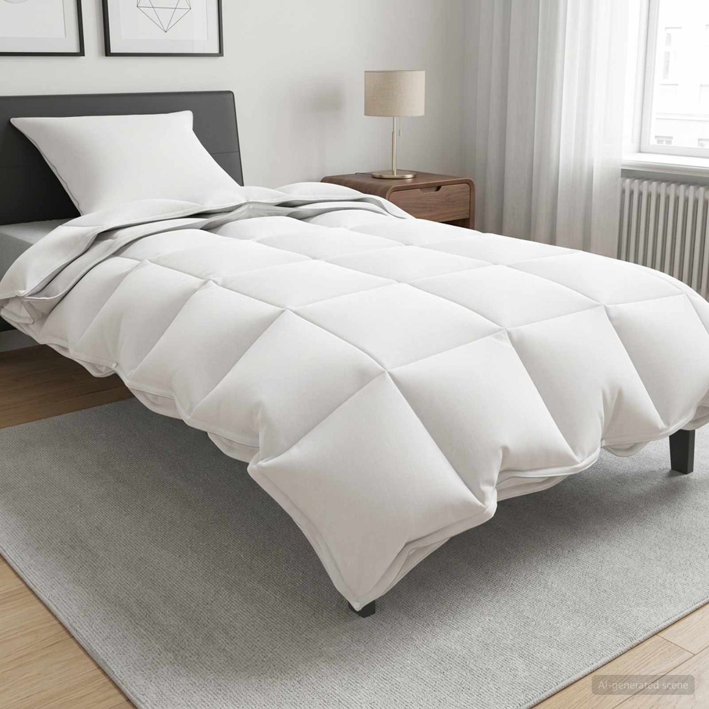 Piumone Completo Annuale Bianco 155 x 220 cm Fibra di bambù