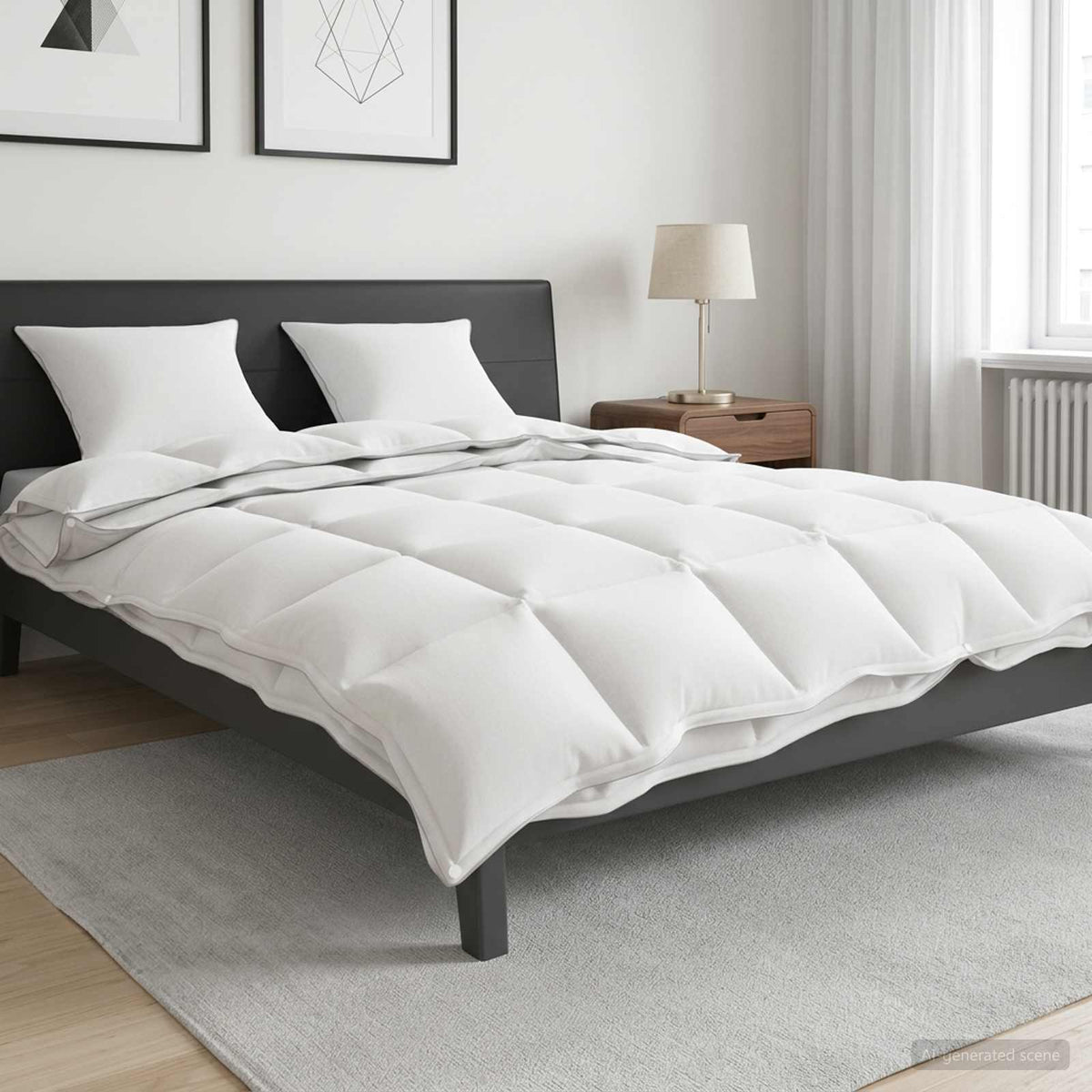 Piumone Completo Annuale Bianco 200 x 240 cm Fibra di bambù