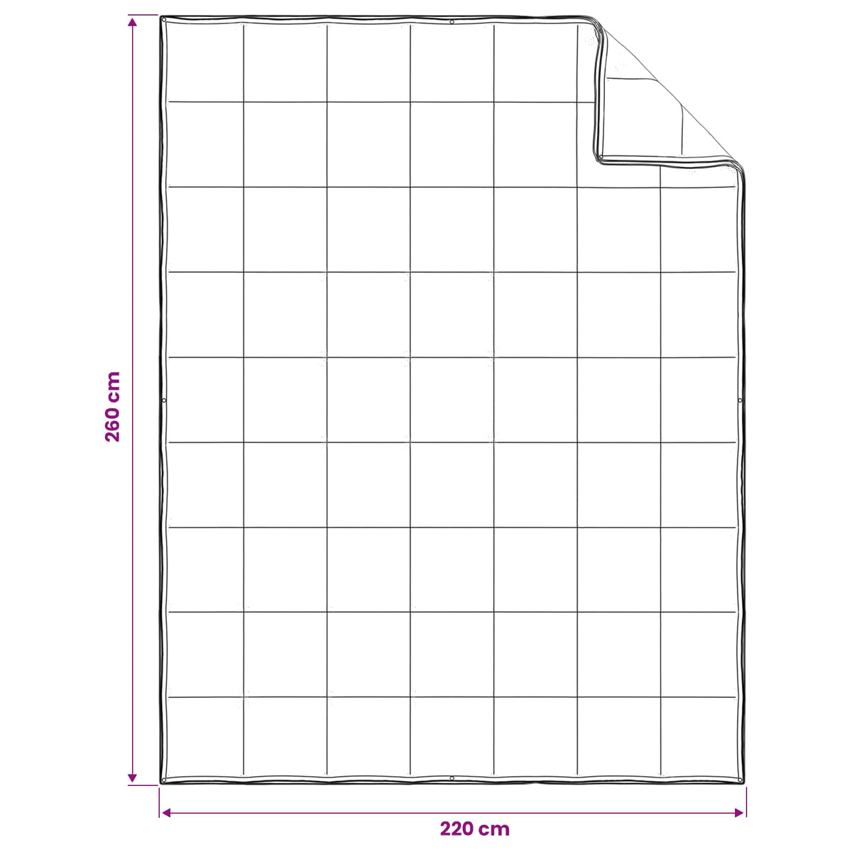 Piumone Completo Annuale Bianco 260 x 220 cm Fibra di bambù