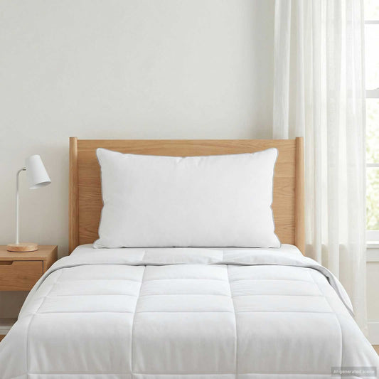 Cuscino Bianco 40 x 60 cm Fibra di bambù | homemem39