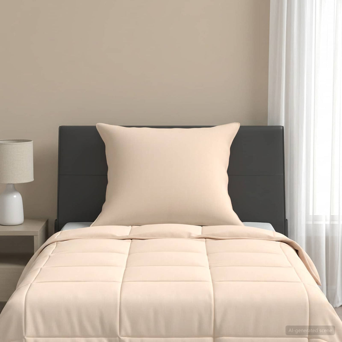 Cuscino 50 x 50 cm Tutte le stagioni Fibra di Kapok Beige