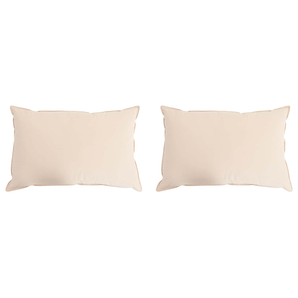Cuscino 2 pz 30 x 50 cm Tutte le stagioni Fibra di Kapok Beige