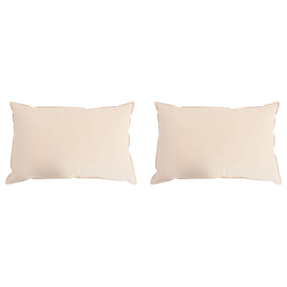 Cuscino 2 pz 30 x 50 cm Tutte le stagioni Fibra di Kapok Beige