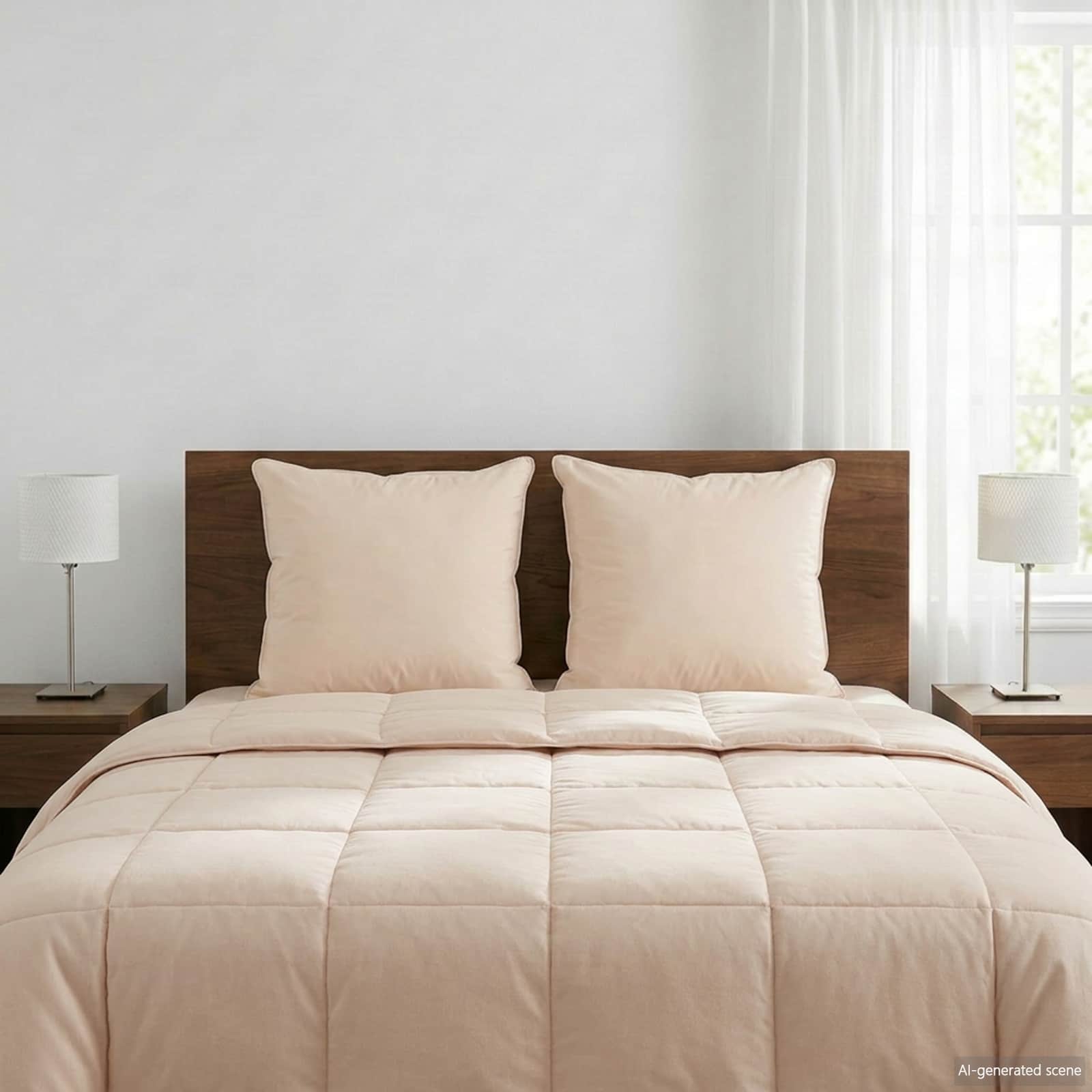 Cuscino 2 pcs Beige 65 x 65 cm Fibra di Kapok | homemem39