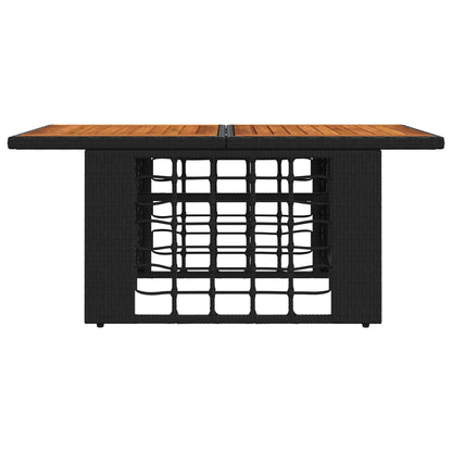 Tavolo da Giardino Nero e naturale 100 x 55 x 37 cm | homemem39