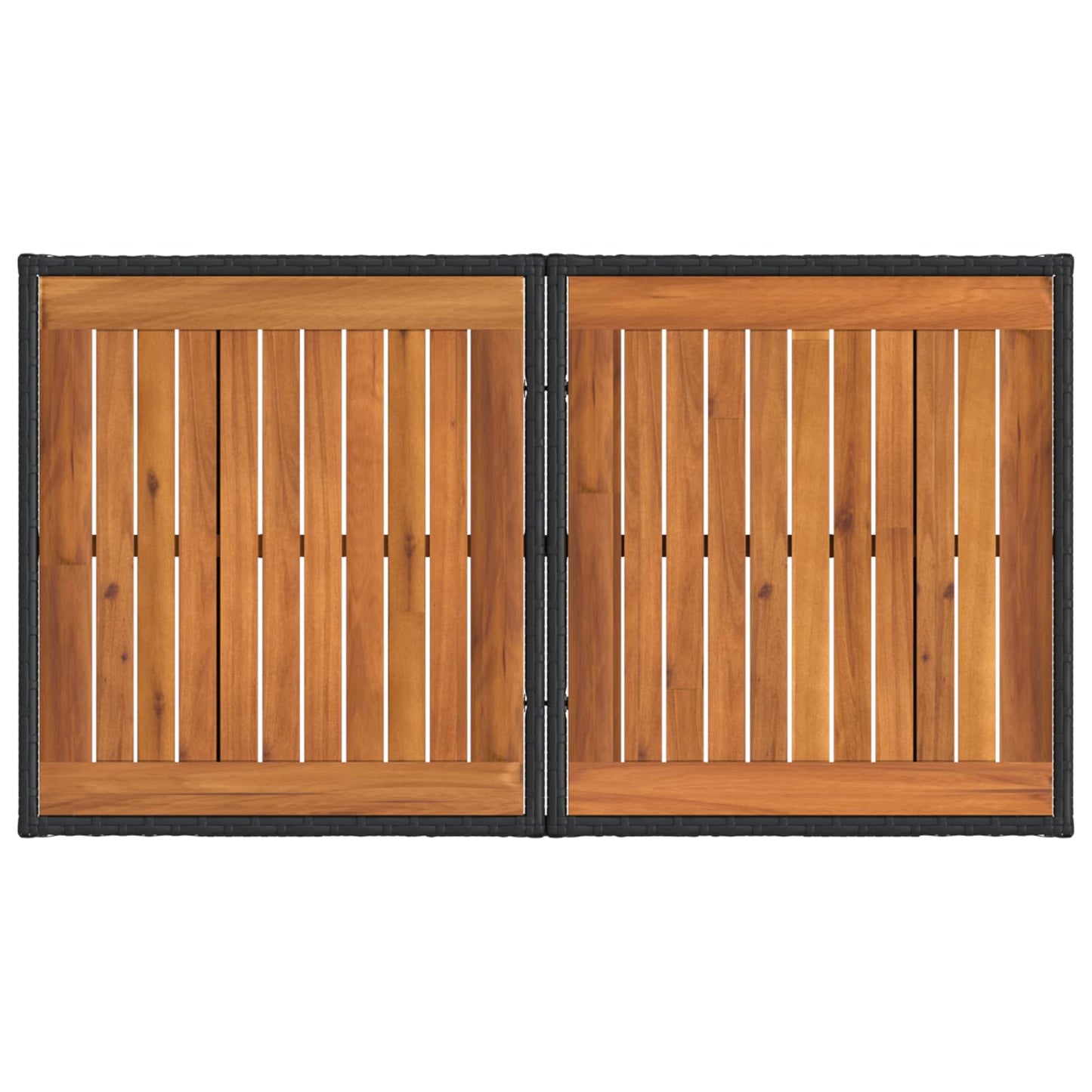 Tavolo da Giardino Nero e naturale 100 x 55 x 37 cm | homemem39