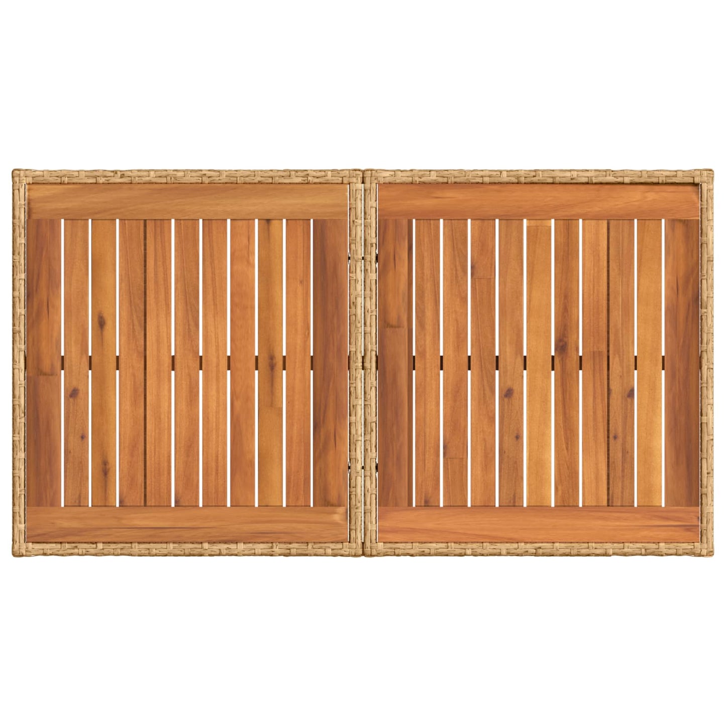 Tavolo da Giardino Naturale 100 x 55 x 37 cm Rattan PE e Vetro | homemem39