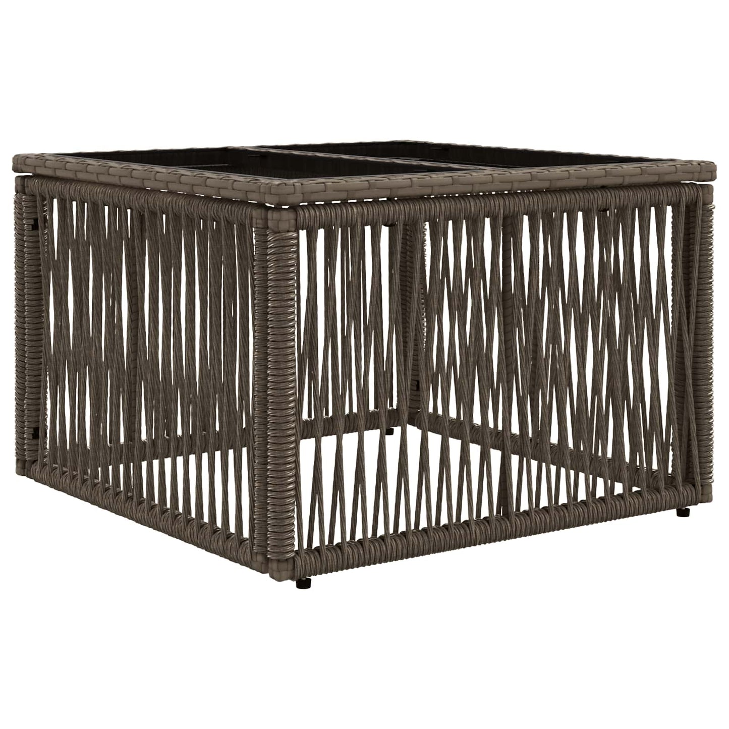 Tavolo da Giardino Grigio e Nero 55 x 55 x 37 cm