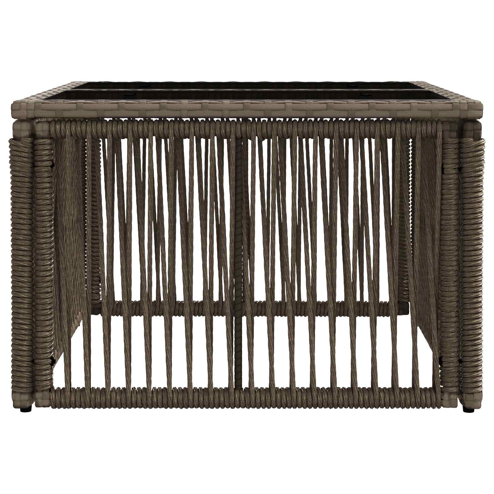 Tavolo da Giardino Grigio e Nero 55 x 55 x 37 cm | homemem39