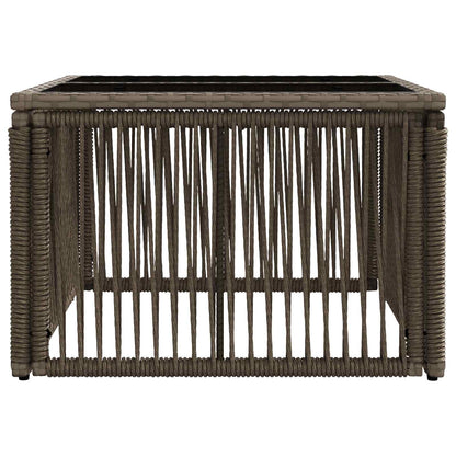 Tavolo da Giardino Grigio e Nero 55 x 55 x 37 cm | homemem39