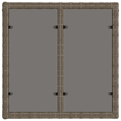 Tavolo da Giardino Grigio e Nero 55 x 55 x 37 cm