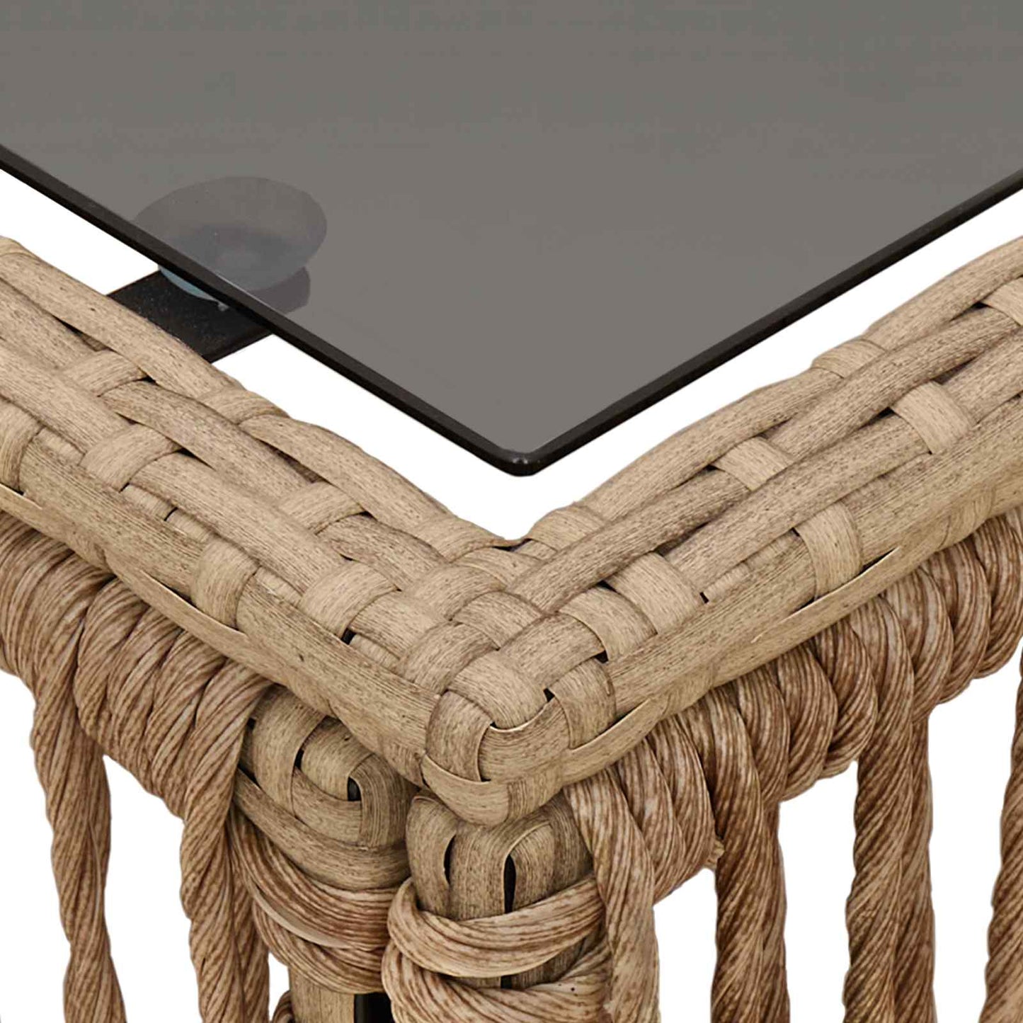 Tavolo da Giardino Beige e Nero 55 x 55 x 37 cm | homemem39