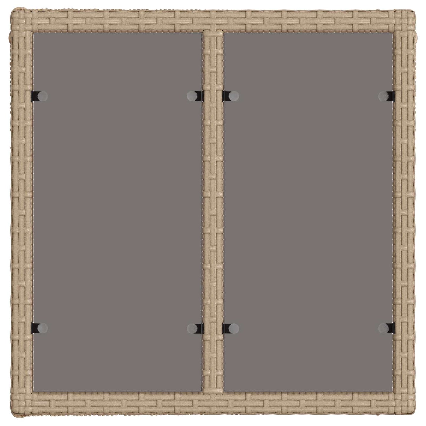 Tavolo da Giardino Beige e Nero 55 x 55 x 37 cm