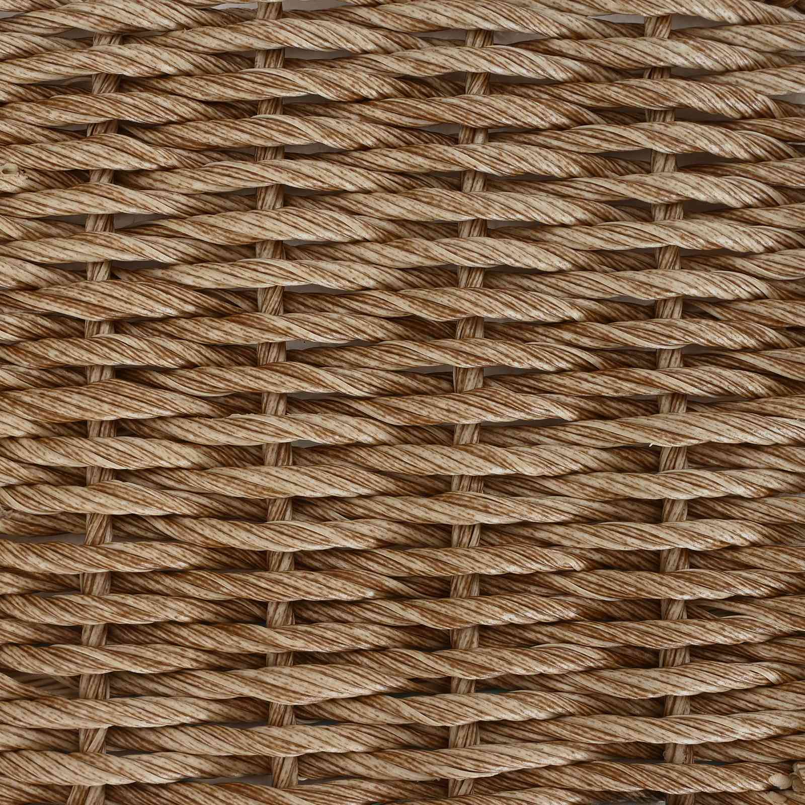 Tavolo da Giardino Beige 100 x 55 x 37 cm Rattan PE e Vetro | homemem39