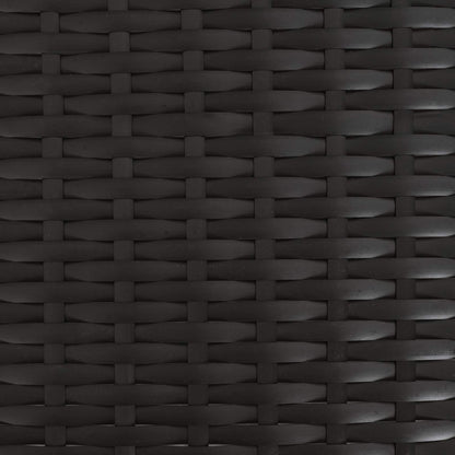 Tavolo da Giardino Nero e naturale 55 x 55 x 37 cm | homemem39