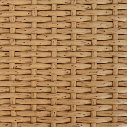 Tavolo da Giardino Naturale 55 x 55 x 37 cm Rattan PE e Vetro | homemem39