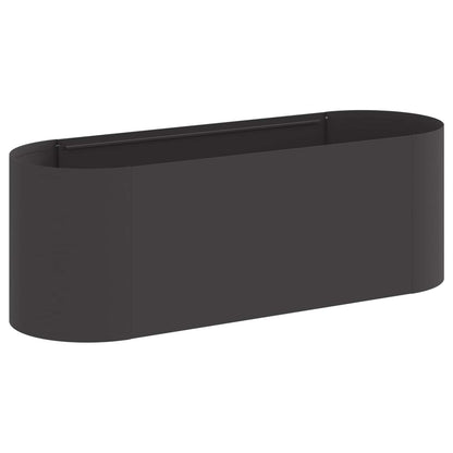 Letto rialzato da giardino Nero 120 x 40 x 40 cm Acciaio | homemem39