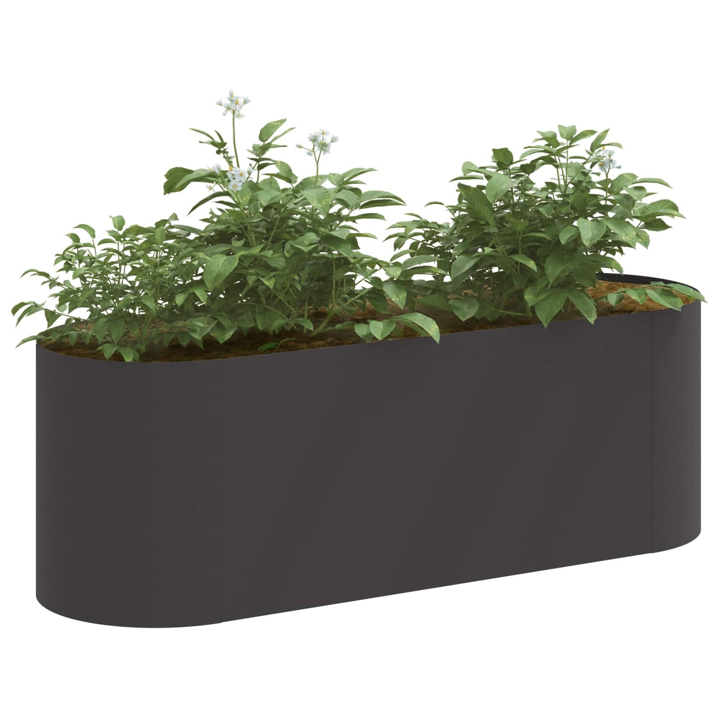 Letto rialzato da giardino Nero 120 x 40 x 40 cm Acciaio | homemem39