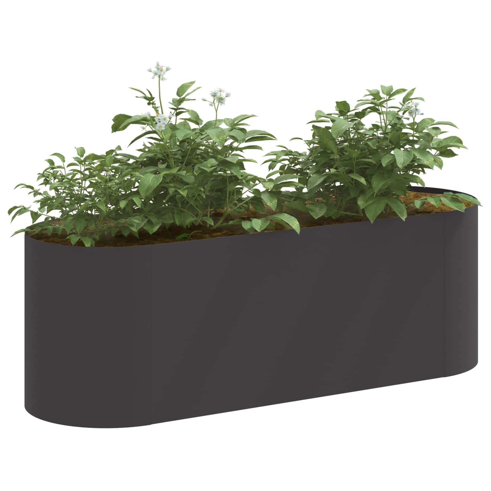 Letto rialzato da giardino Nero 120 x 40 x 40 cm Acciaio | homemem39