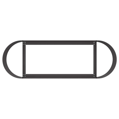 Letto rialzato da giardino Nero 120 x 40 x 40 cm Acciaio | homemem39