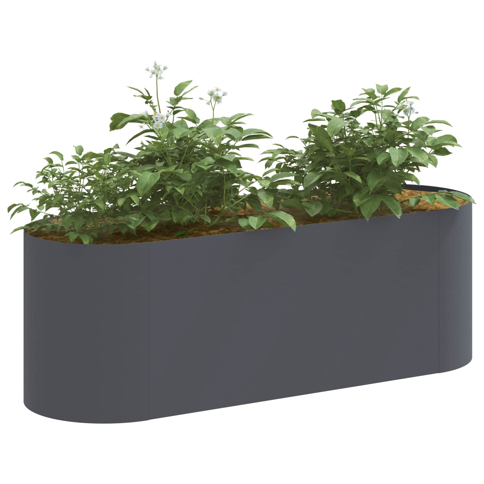 Letto rialzato da giardino Antracite 120 x 40 x 40 cm | homemem39