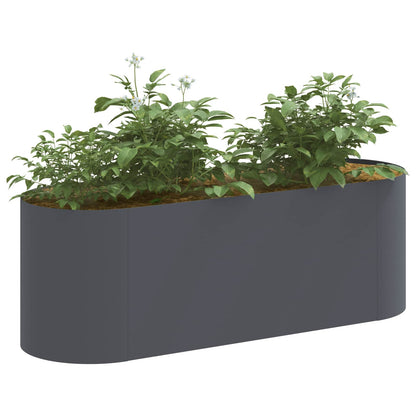 Letto rialzato da giardino Antracite 120 x 40 x 40 cm | homemem39