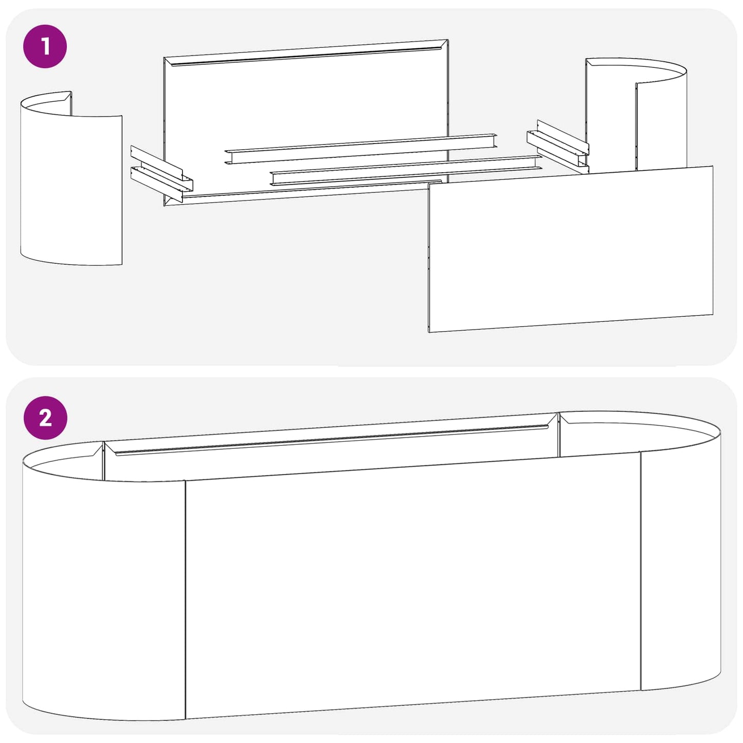 Letto rialzato da giardino Acciaio Inox 120 x 40 x 40 cm | homemem39