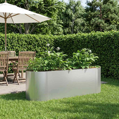 Letto rialzato da giardino Acciaio zincato 120 x 40 x 40 cm | homemem39