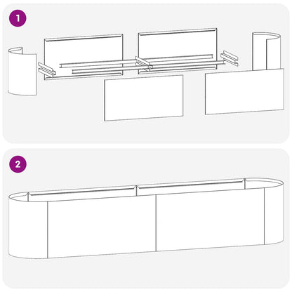 Letto rialzato da giardino Nero 200 x 40 x 40 cm | homemem39
