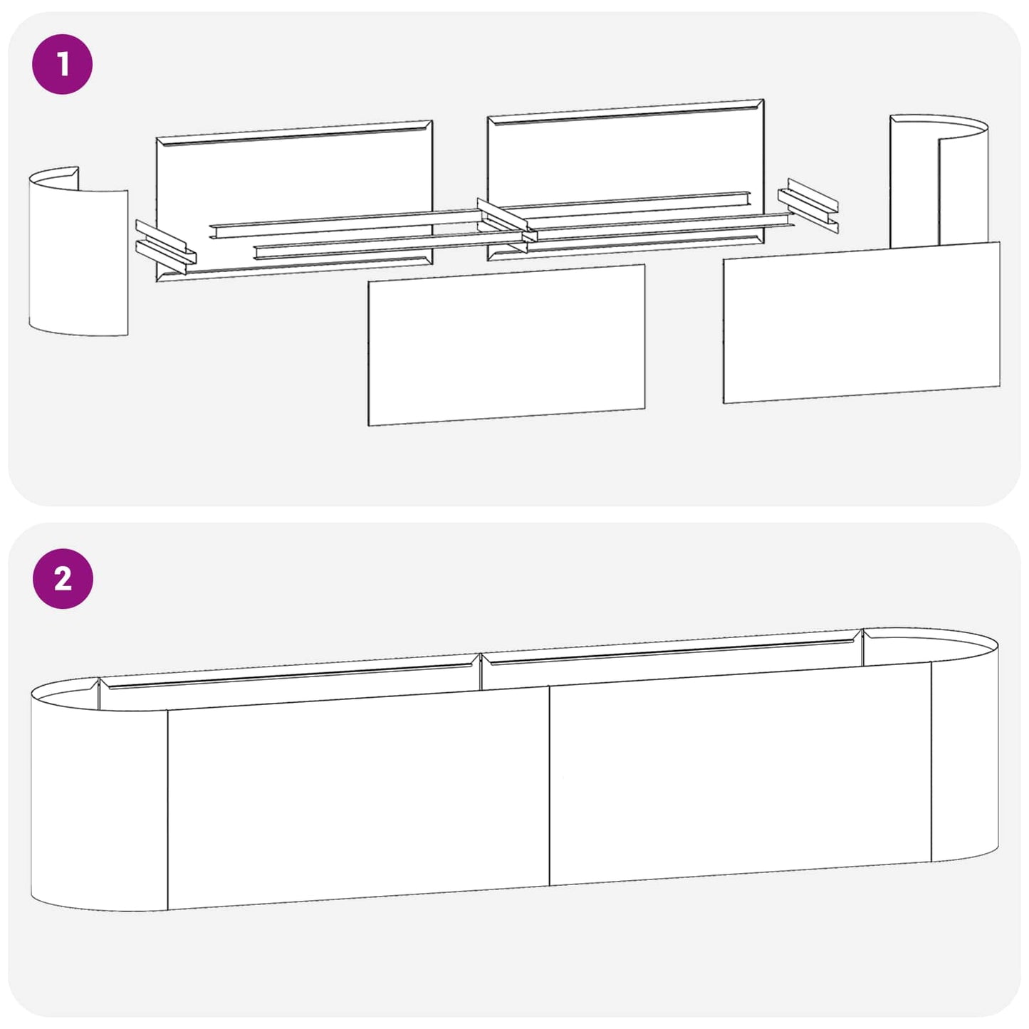Letto rialzato da giardino Bianco 200 x 40 x 40 cm | homemem39
