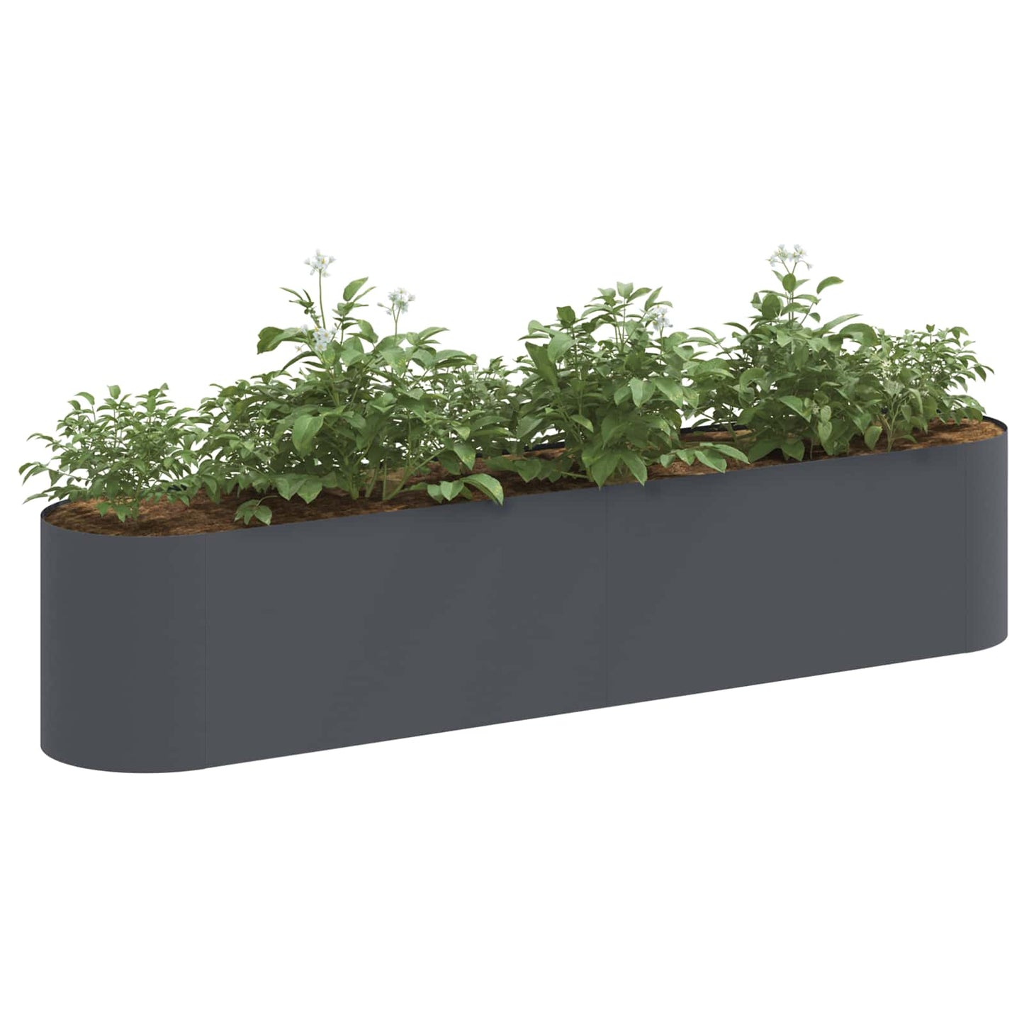 Letto rialzato da giardino Antracite 200 x 40 x 40 cm | homemem39