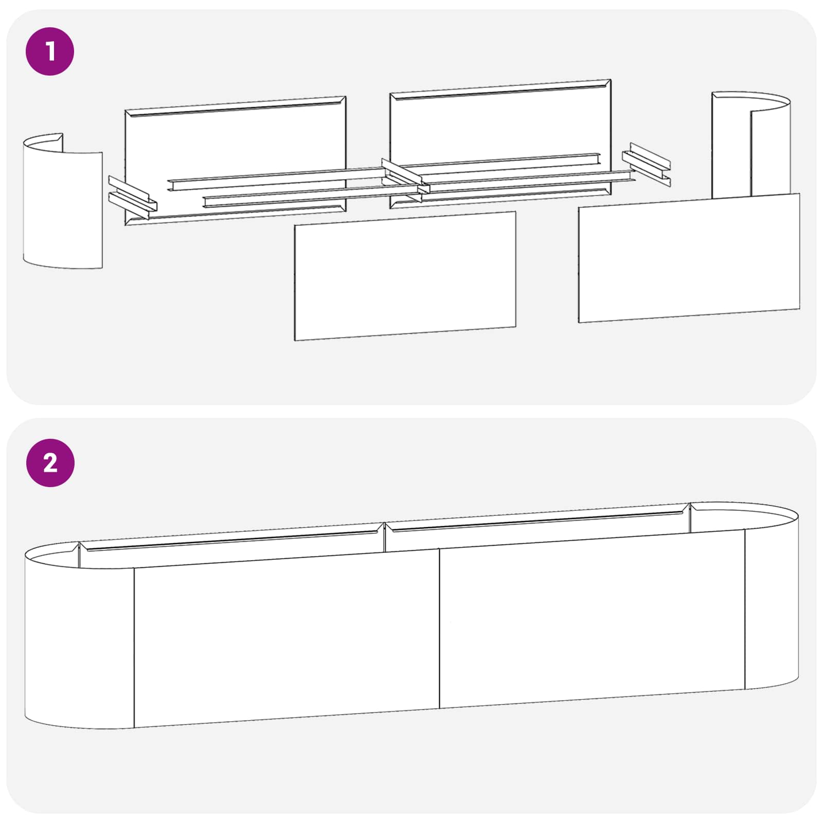 Letto rialzato da giardino Verde Oliva 200 x 40 x 40 cm | homemem39