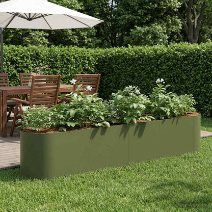 Letto rialzato da giardino Verde Oliva 200 x 40 x 40 cm | homemem39